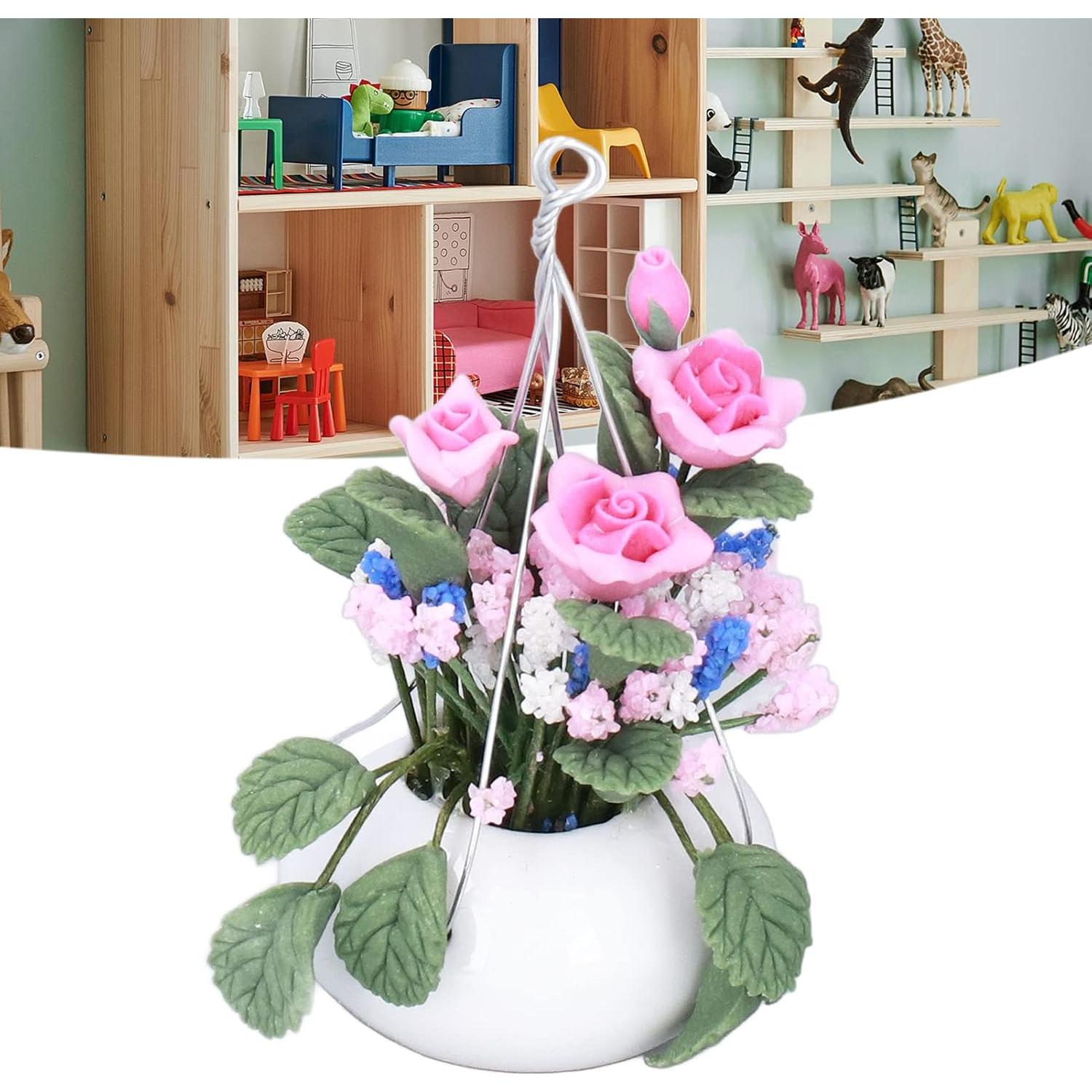 Mini Maceta de Flores Zerodis 1:12 Arcilla Decorativa