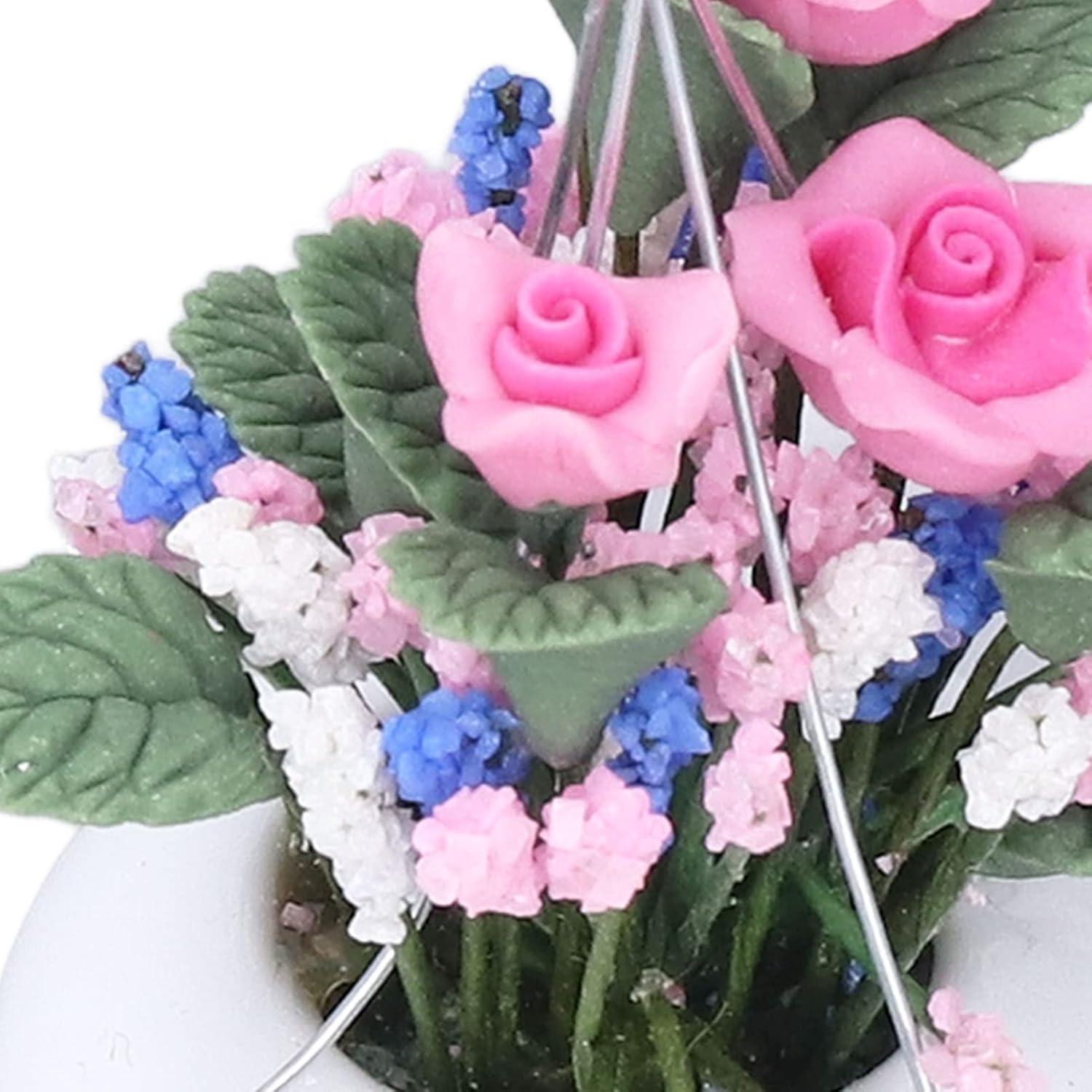 Mini Maceta de Flores Zerodis 1:12 Arcilla Decorativa