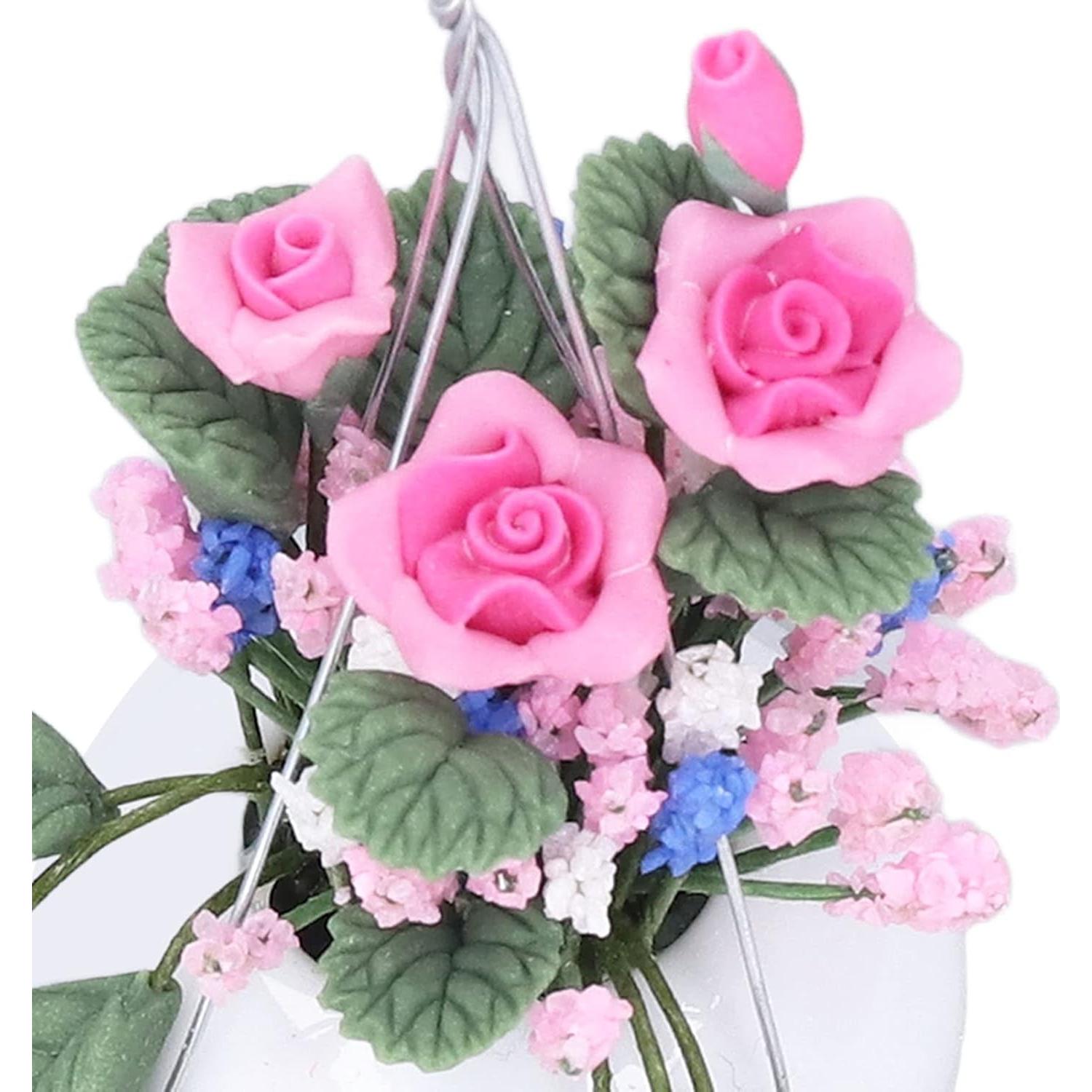 Mini Maceta de Flores Zerodis 1:12 Arcilla Decorativa