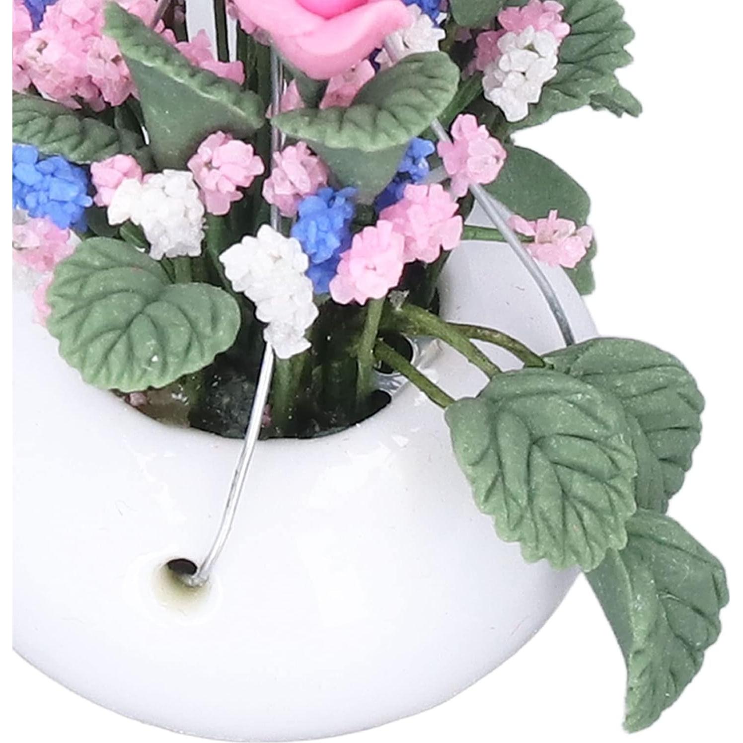 Mini Maceta de Flores Zerodis 1:12 Arcilla Decorativa