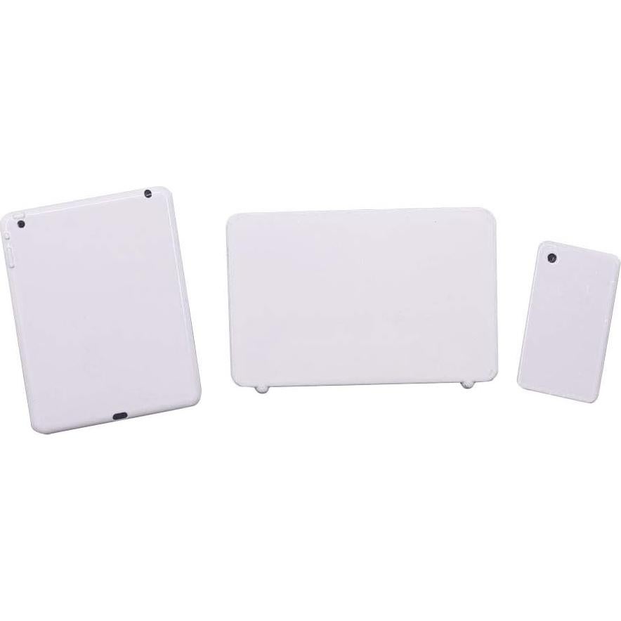 Miniaturas de Accesorios para Casa de Muñecas - 3 Portátiles Blancos