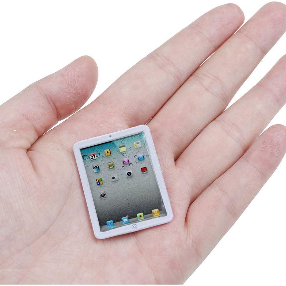 Miniaturas de Accesorios para Casa de Muñecas - 3 Portátiles Blancos