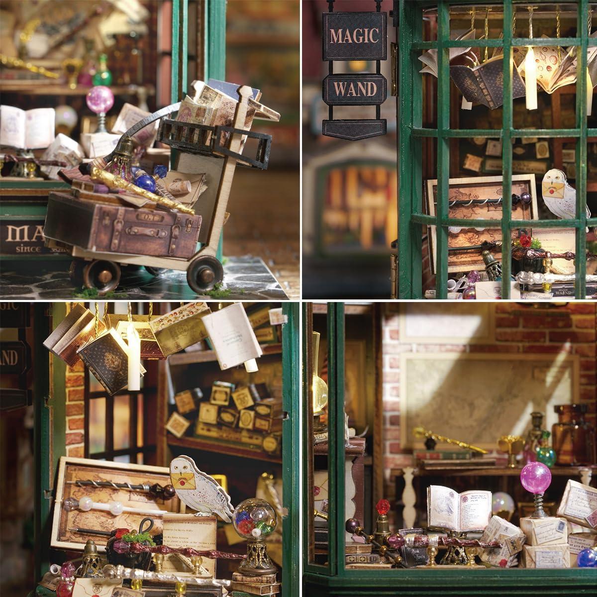 Kit Casa de Muñecas Miniatura MAGQOO DIY Madera 28.5x13.9x14.5cm