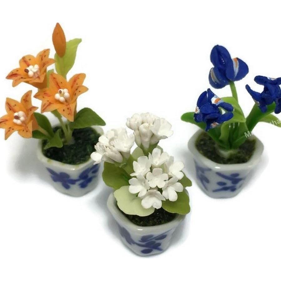 Conjunto de 3 Miniaturas de Flor Orquídea Mr_air_thai