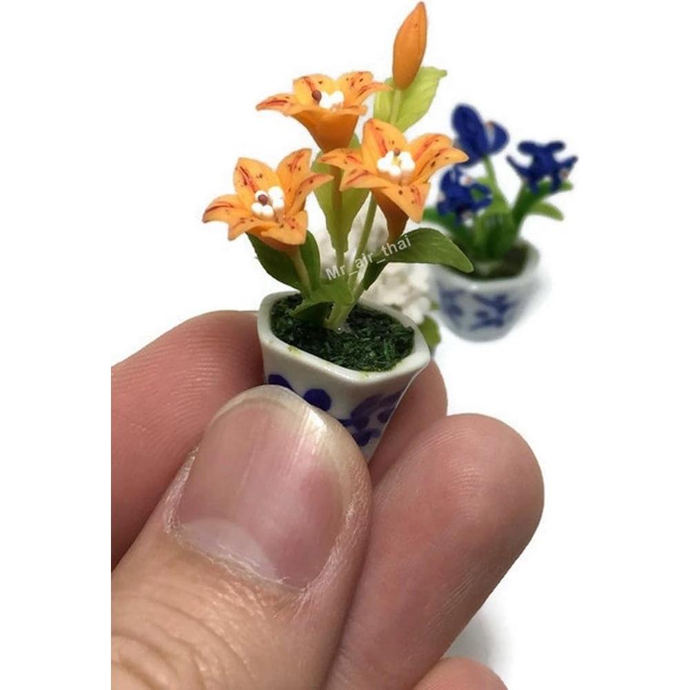 Conjunto de 3 Miniaturas de Flor Orquídea Mr_air_thai