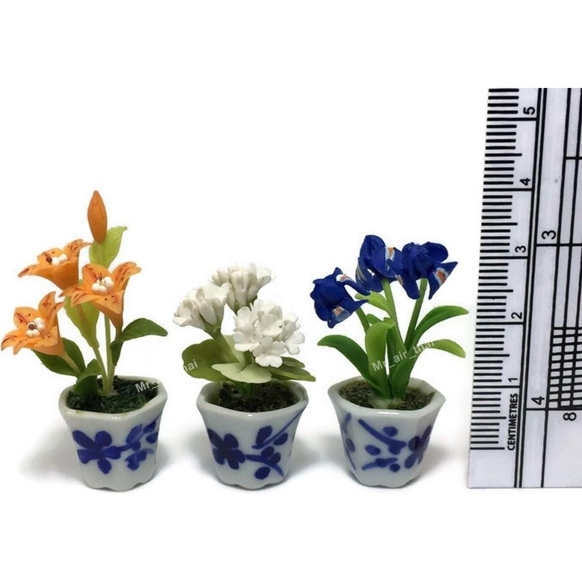 Conjunto de 3 Miniaturas de Flor Orquídea Mr_air_thai