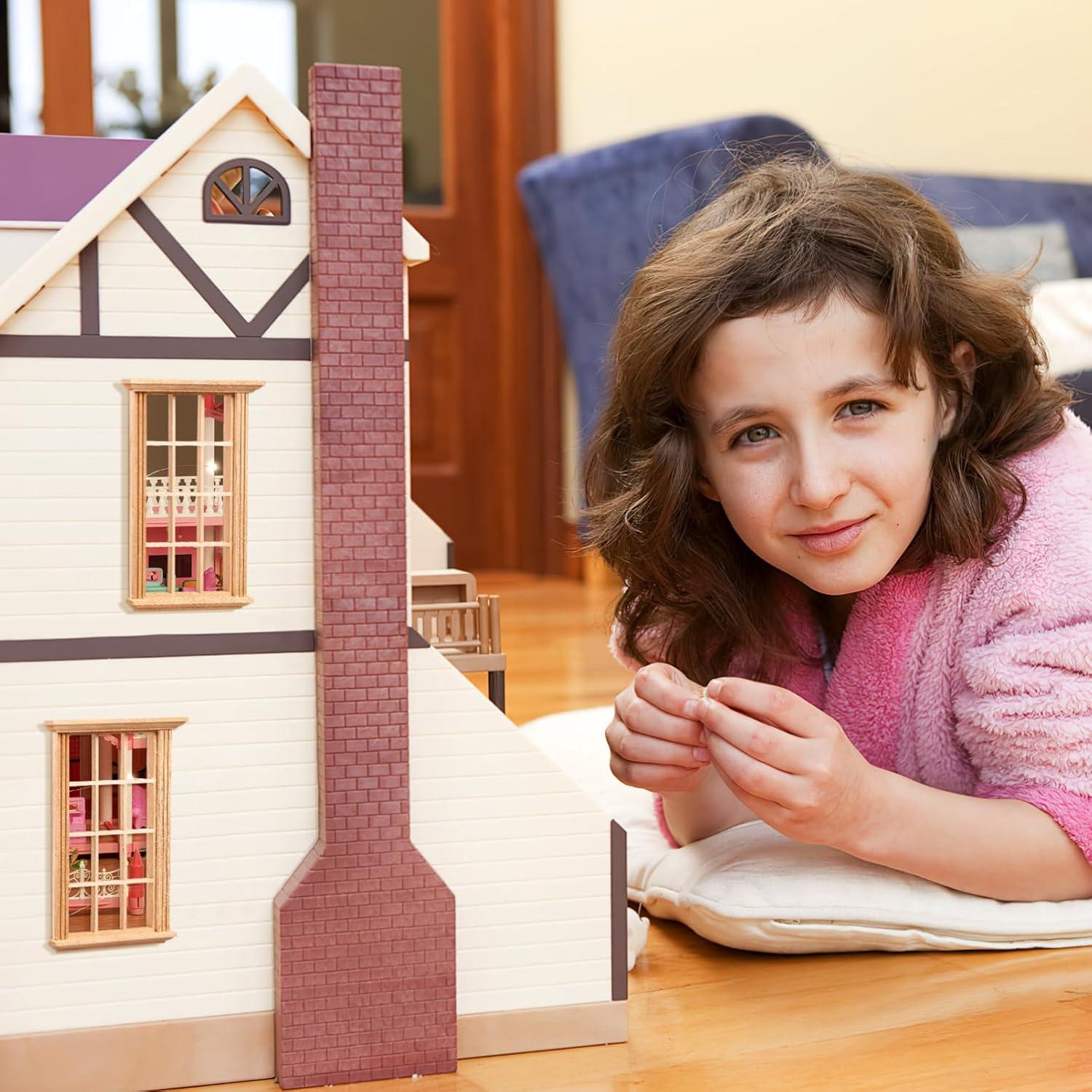 Ventanas Miniatura de Madera YARNOW 8 Pcs 1/12 para Muñecas