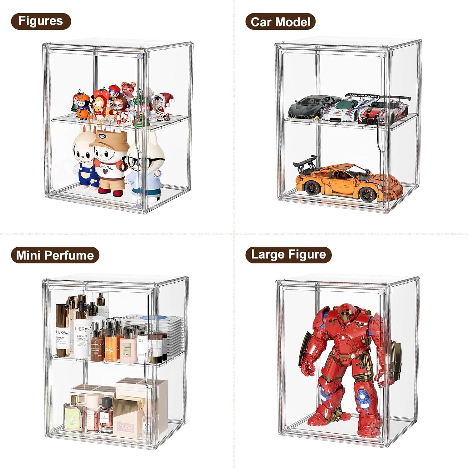Caja de Exhibición Acrílica MSHOMELY XXL con Divisor - 3 Paquetes