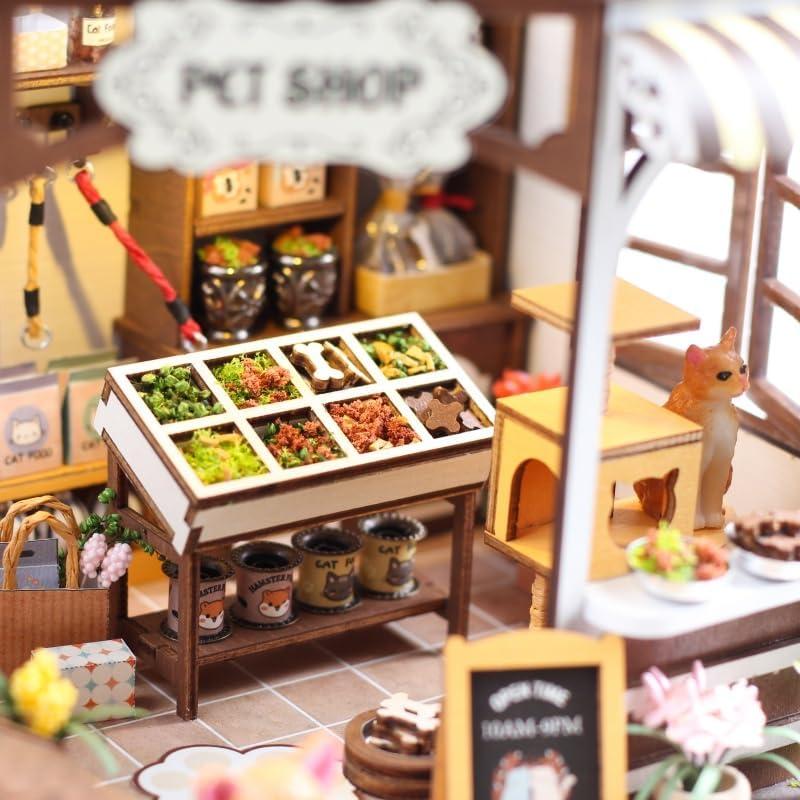 Kit de Casa Miniatura DIY CRIOLPO Tienda de Mascotas 29x19.5cm