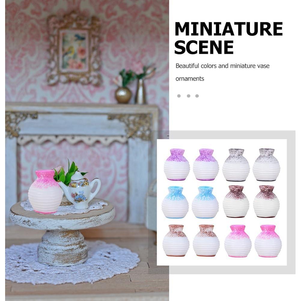 Jarrones Miniatura Ciieeo 24 Pcs Decoración Casa Muñecas