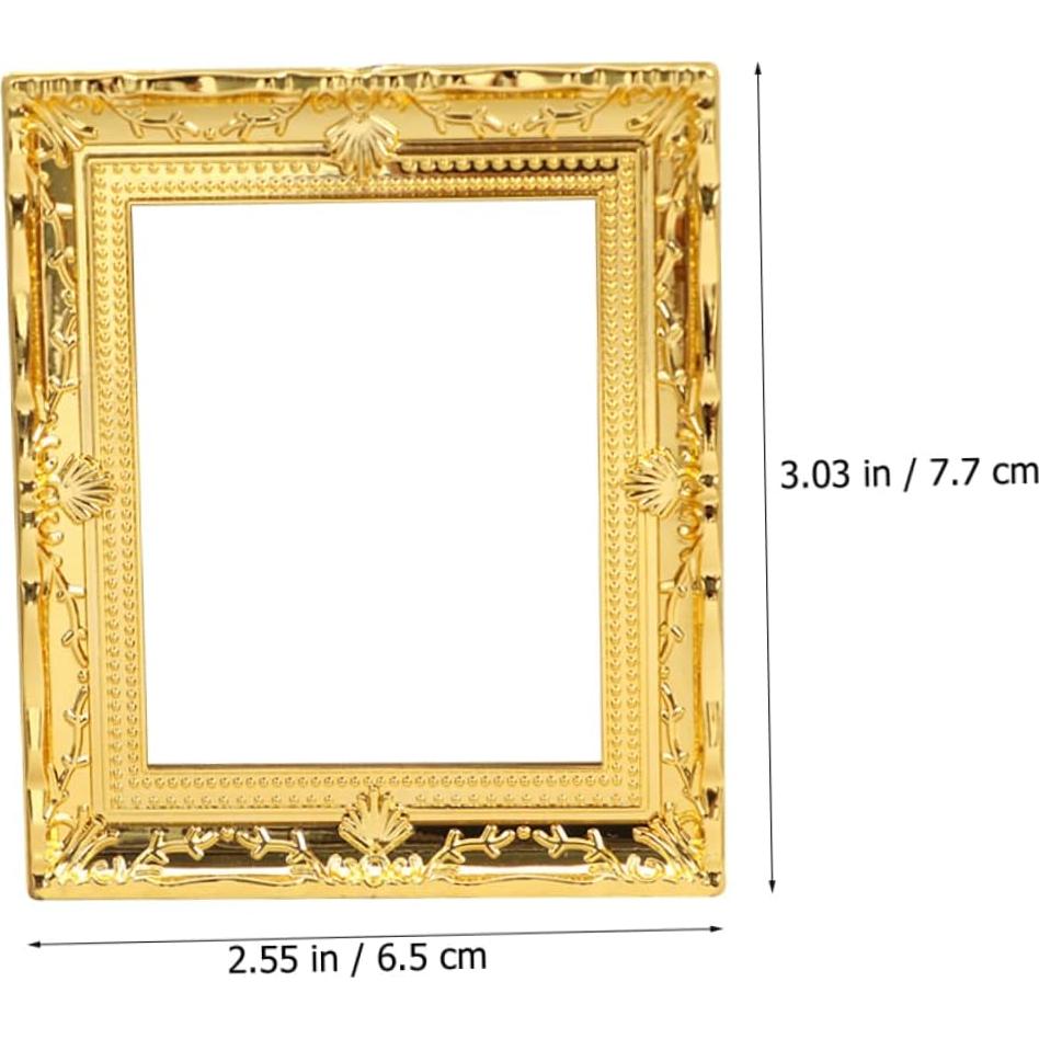 Toyvian 8pcs Marcos de Imagen Miniatura Decorativos 7.7x6.5cm