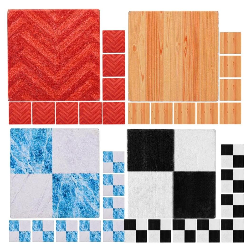 Conjunto de Suelos de Madera para Casa de Muñecas LUOZZY 36 Piezas