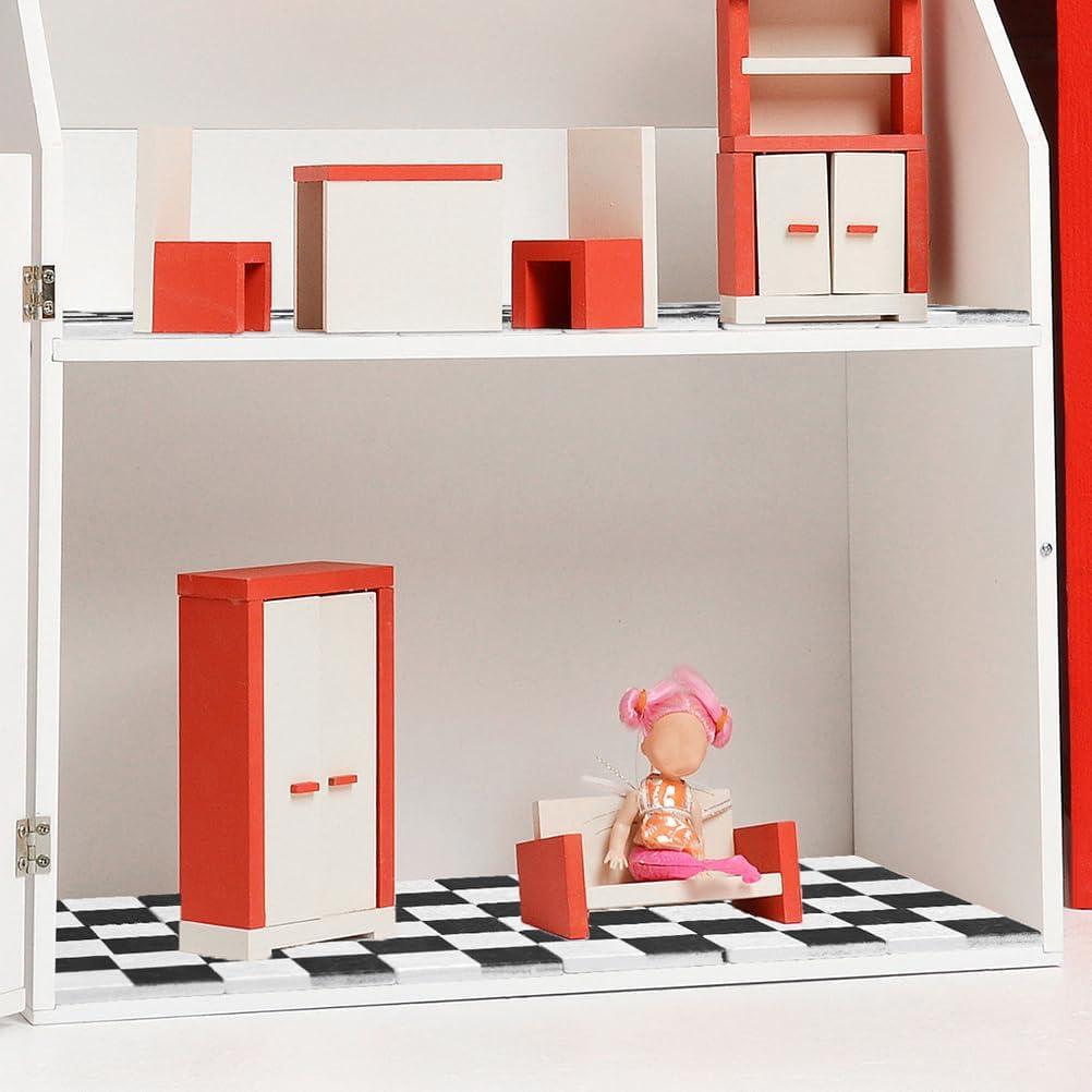 Conjunto de Suelos de Madera para Casa de Muñecas LUOZZY 36 Piezas