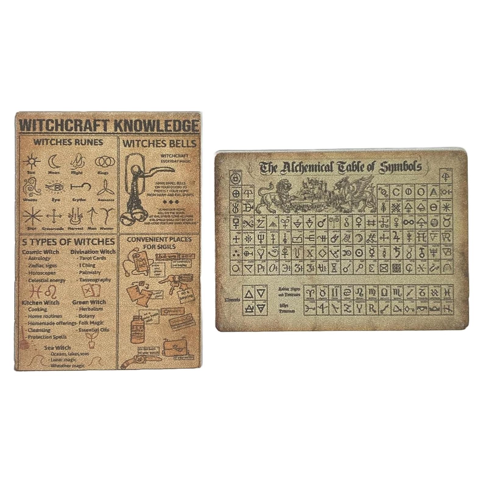 Melody Jane Dolls Houses Dollhouse Witchcraft Alchemy Magic Symbols Halloween Posters 1:12 Printed Card