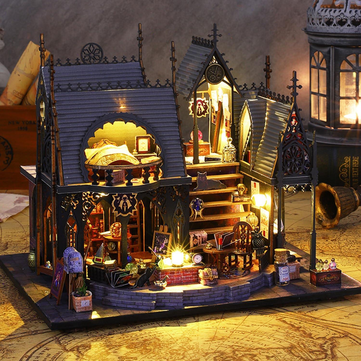 Kit Casa de Muñecas Miniatura Roroom 3D DIY Madera LED