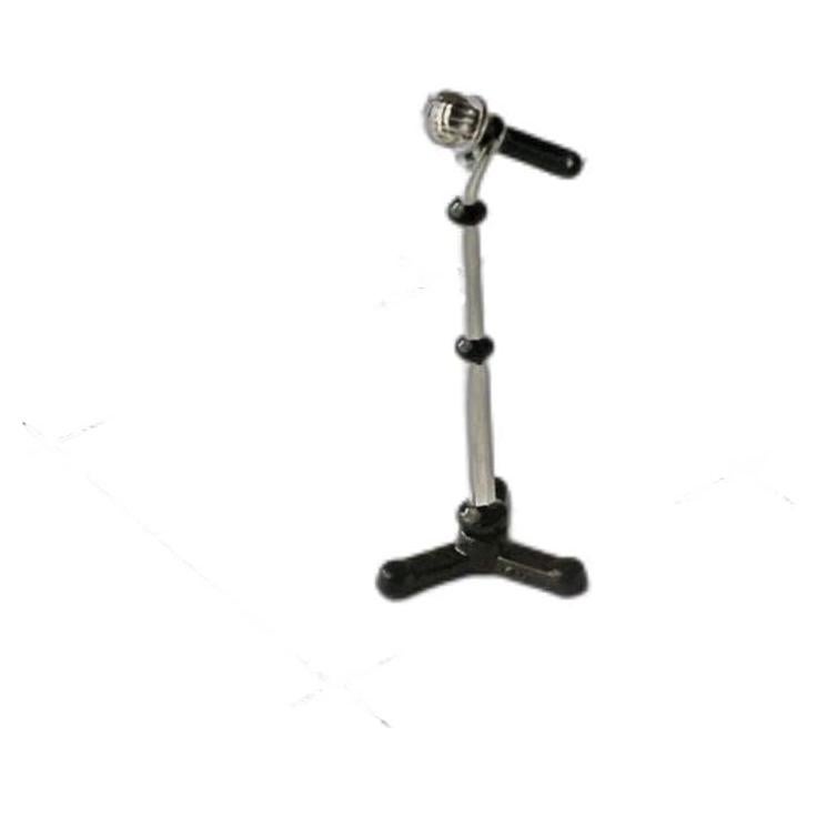 Micrófono Miniatura 1:12 4GlowZ con Soporte - Negro