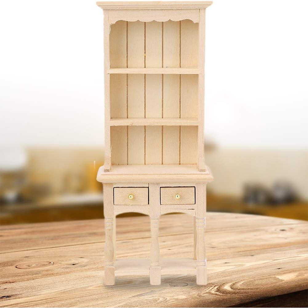 Estantería de Madera para Casa de Muñecas Tnfeeon 1:12