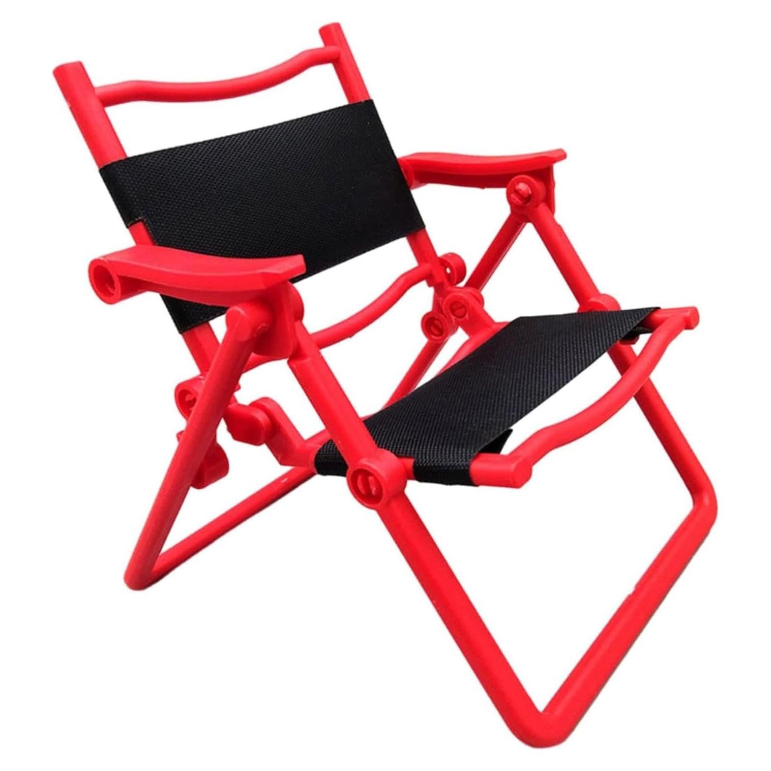 Silla Plegable para Casa de Muñecas 1/6 Rojo - SSbeauty M