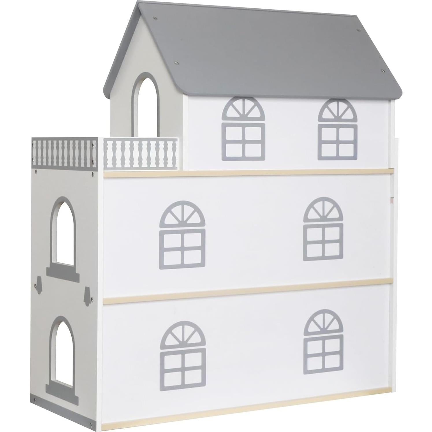 Casa de Muñecas de Madera Touch Us 3 Niveles con Muebles