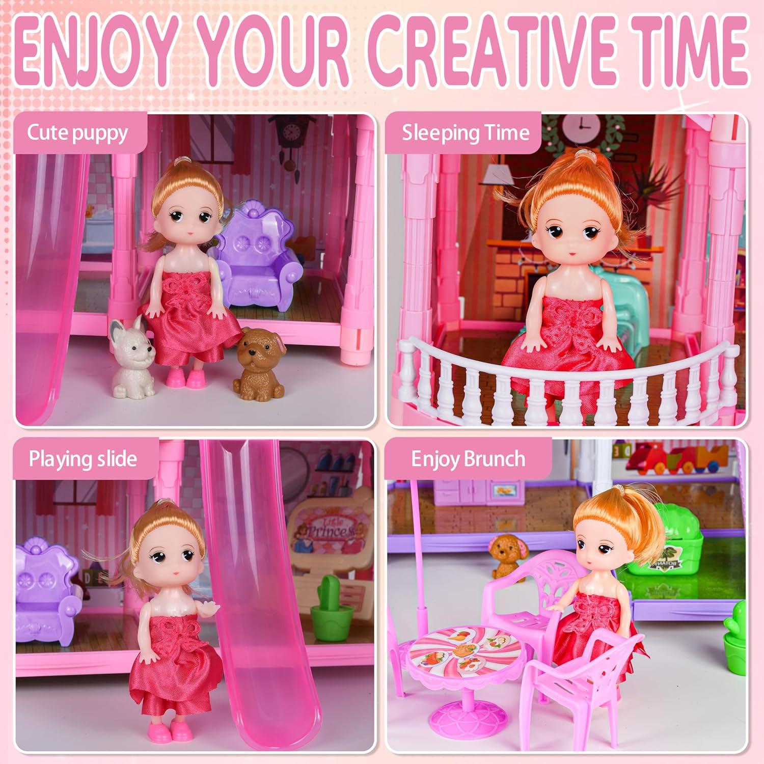 Casa de Muñecas Seifar Morada 10 Habitaciones 73.7x38.1cm