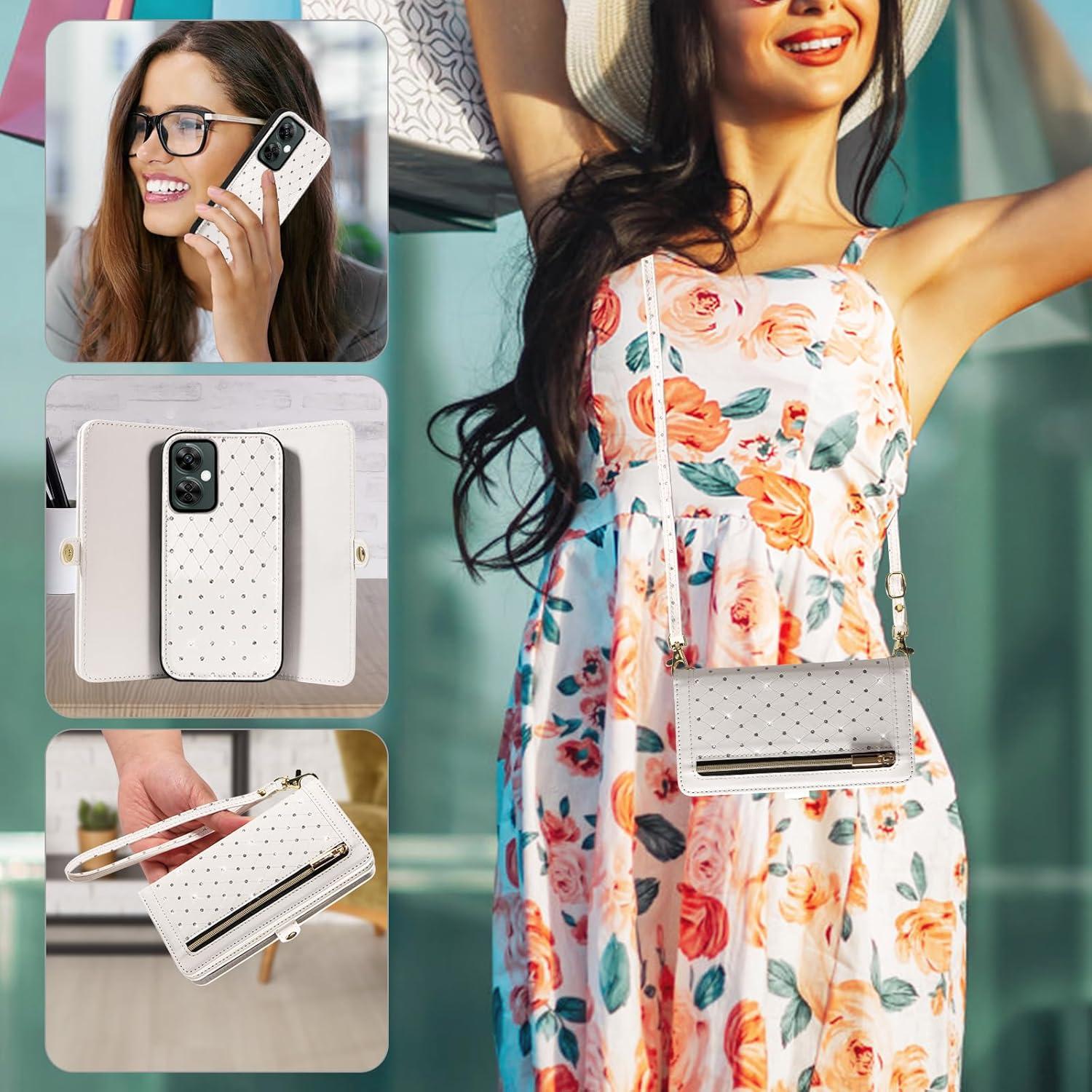 Funda Cartera Asuwish para OnePlus Nord N30/CE 3 Lite Blanca