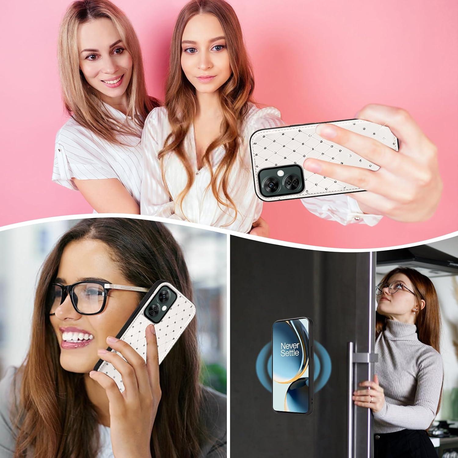 Funda Cartera Asuwish para OnePlus Nord N30/CE 3 Lite Blanca