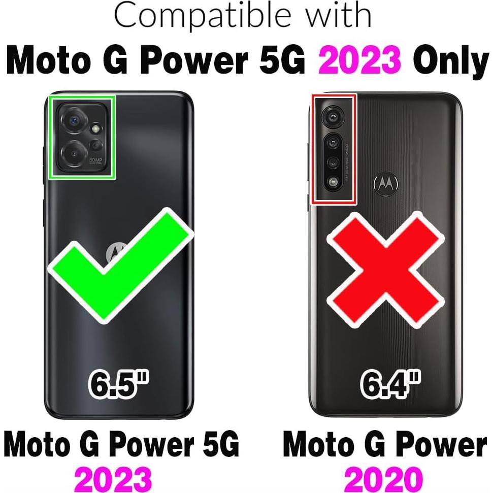 Funda Asuwish para Motorola Moto G Power 5G 2023 Gris con Cartera