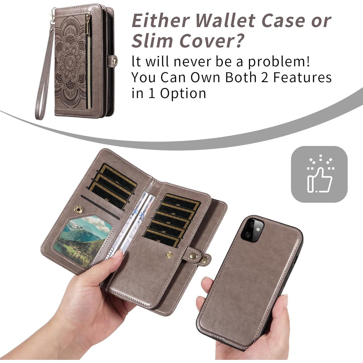 Funda Asuwish para Motorola Moto G Power 5G 2023 Gris con Cartera