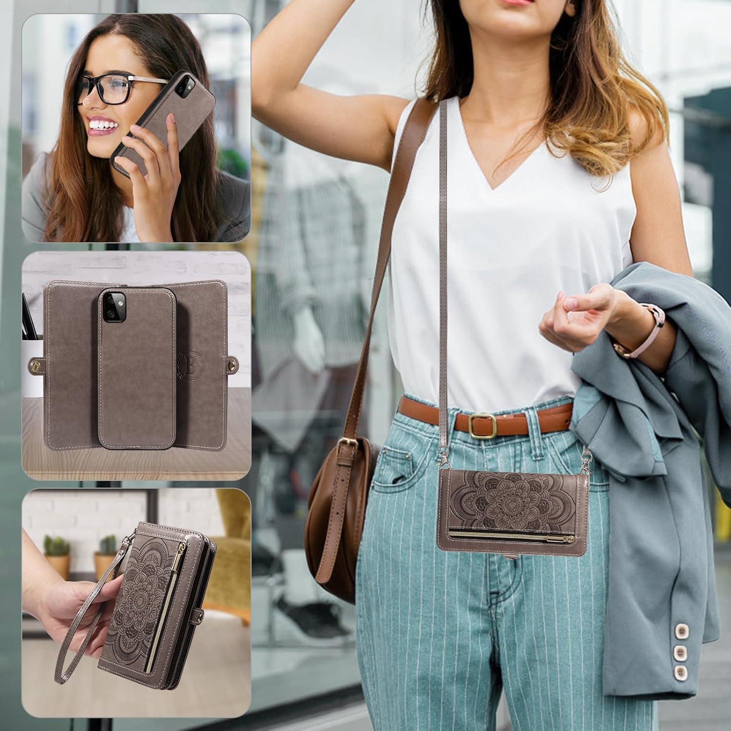 Funda Asuwish para Motorola Moto G Power 5G 2023 Gris con Cartera