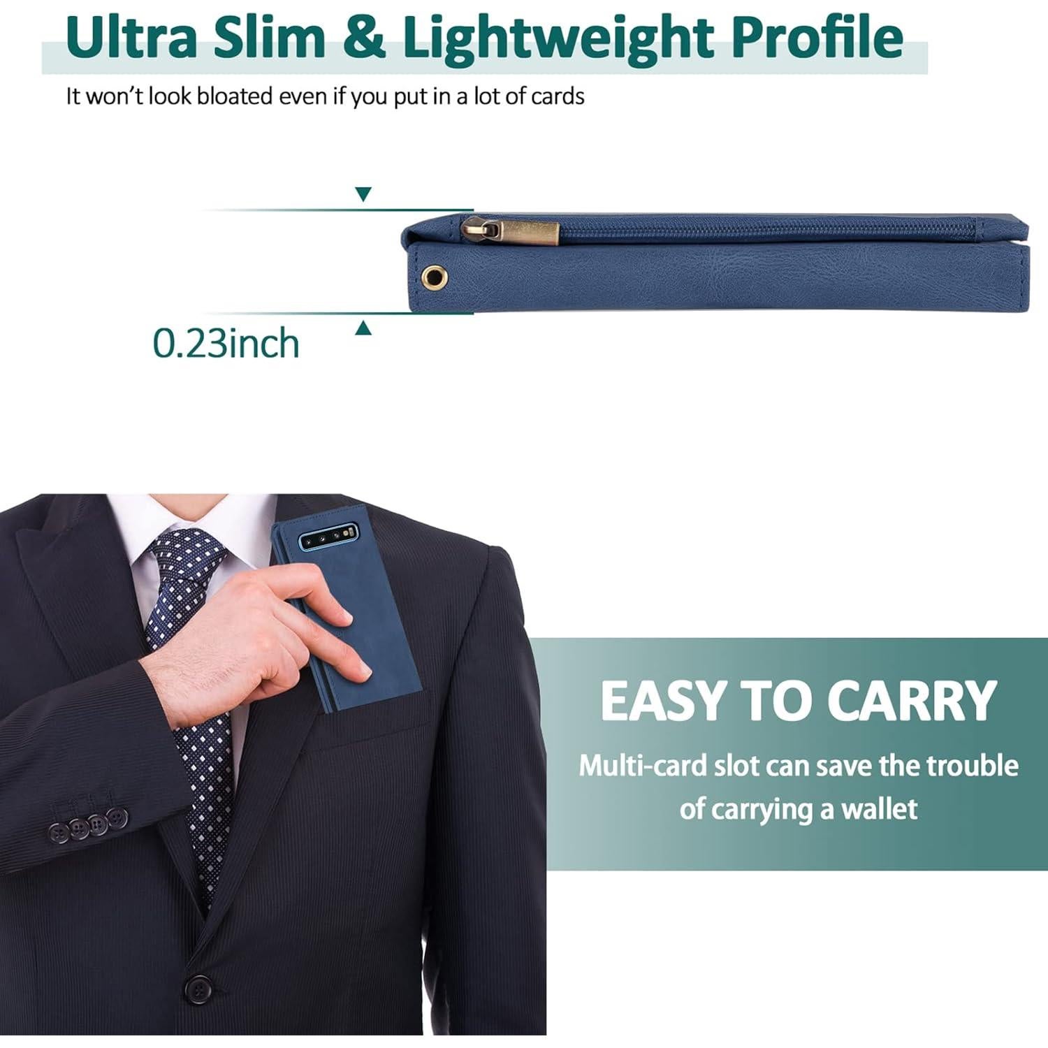 Funda de Cartera Asuwish para Samsung Galaxy S10e con Soporte