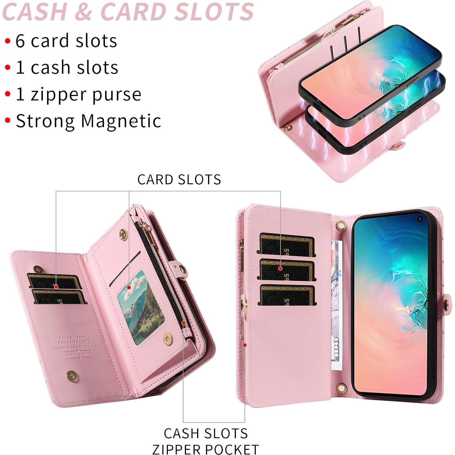 Funda Cartera Asuwish para Samsung Galaxy S10e con Protector
