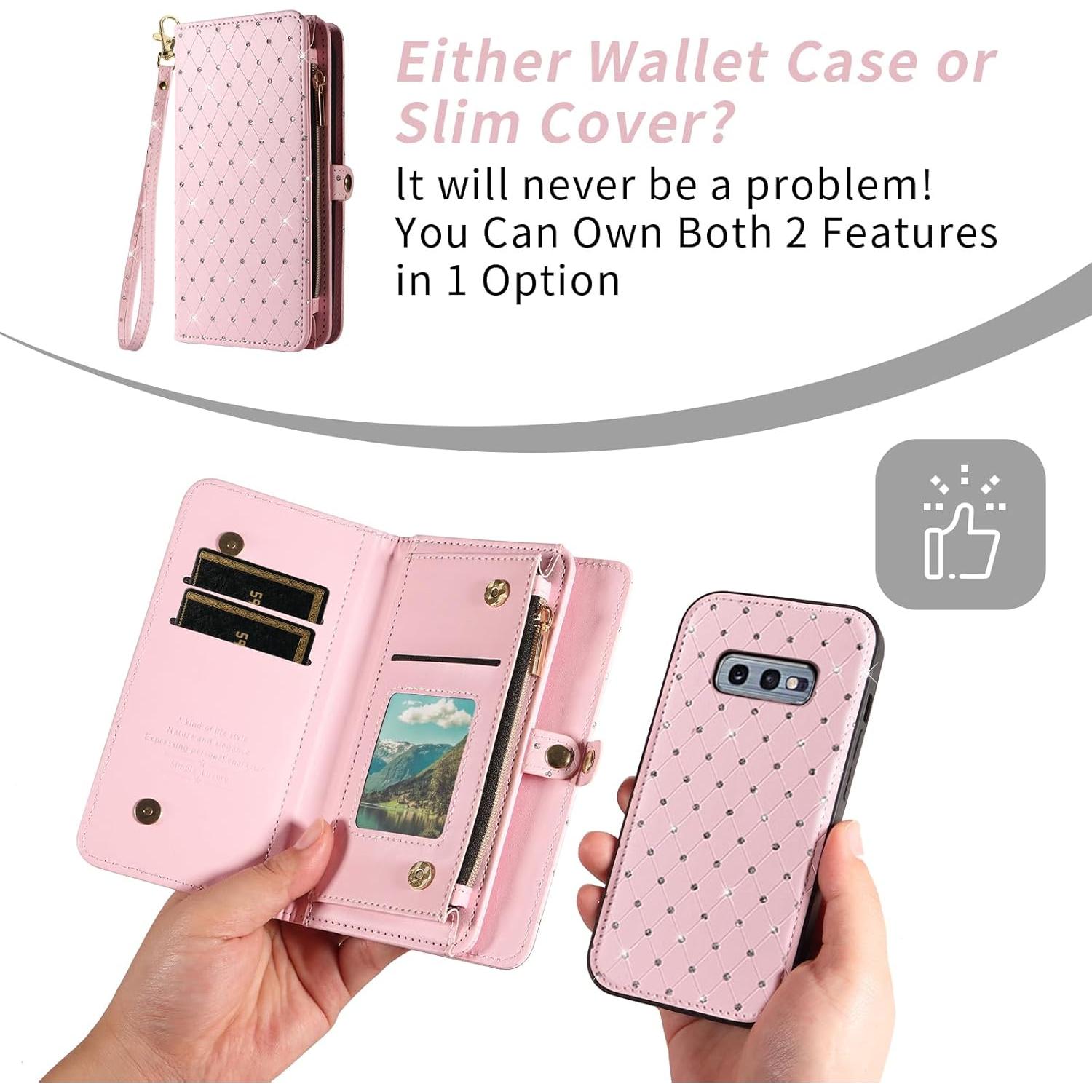 Funda Cartera Asuwish para Samsung Galaxy S10e con Protector