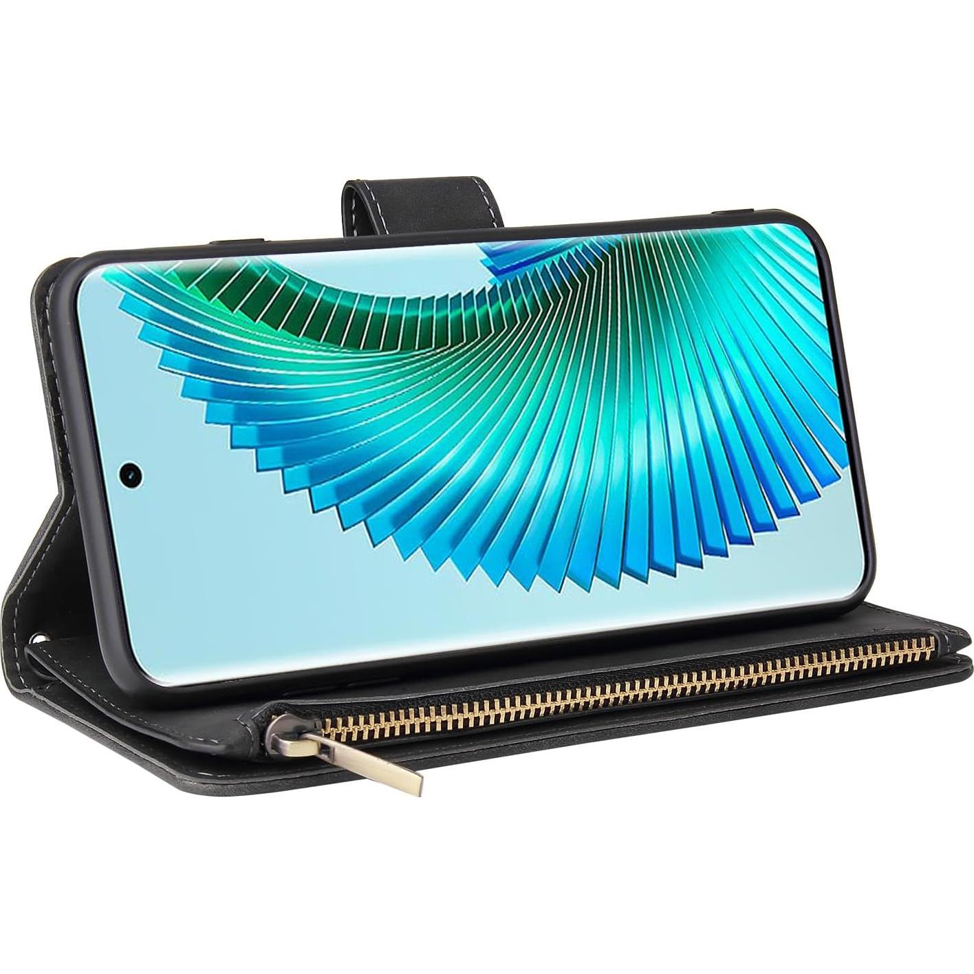 Funda de Cartera Asuwish para Honor Magic 6 Lite 5G - Negro