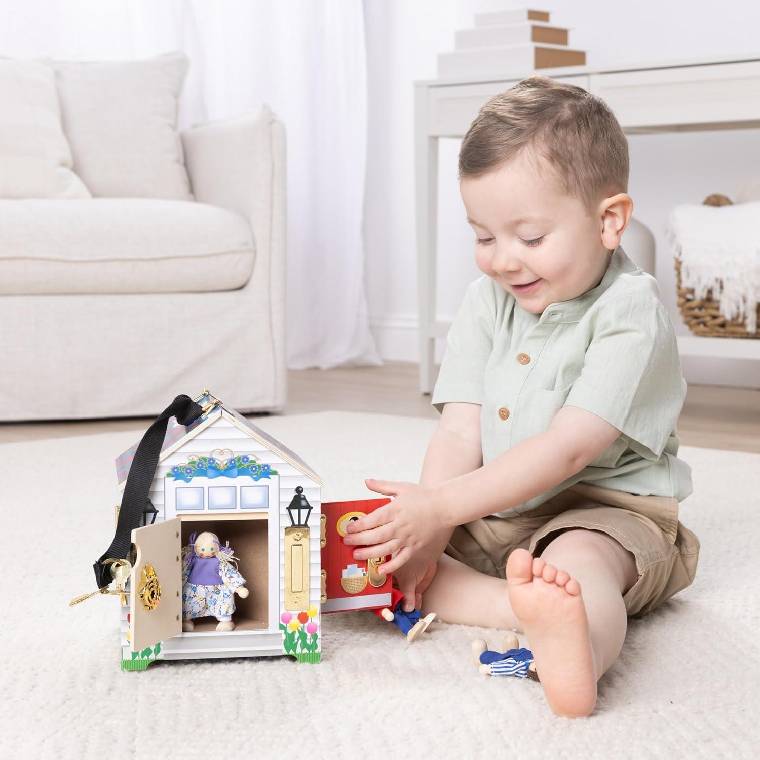 Casa de Muñecas de Madera Melissa & Doug con Timbre y 4 Muñecos