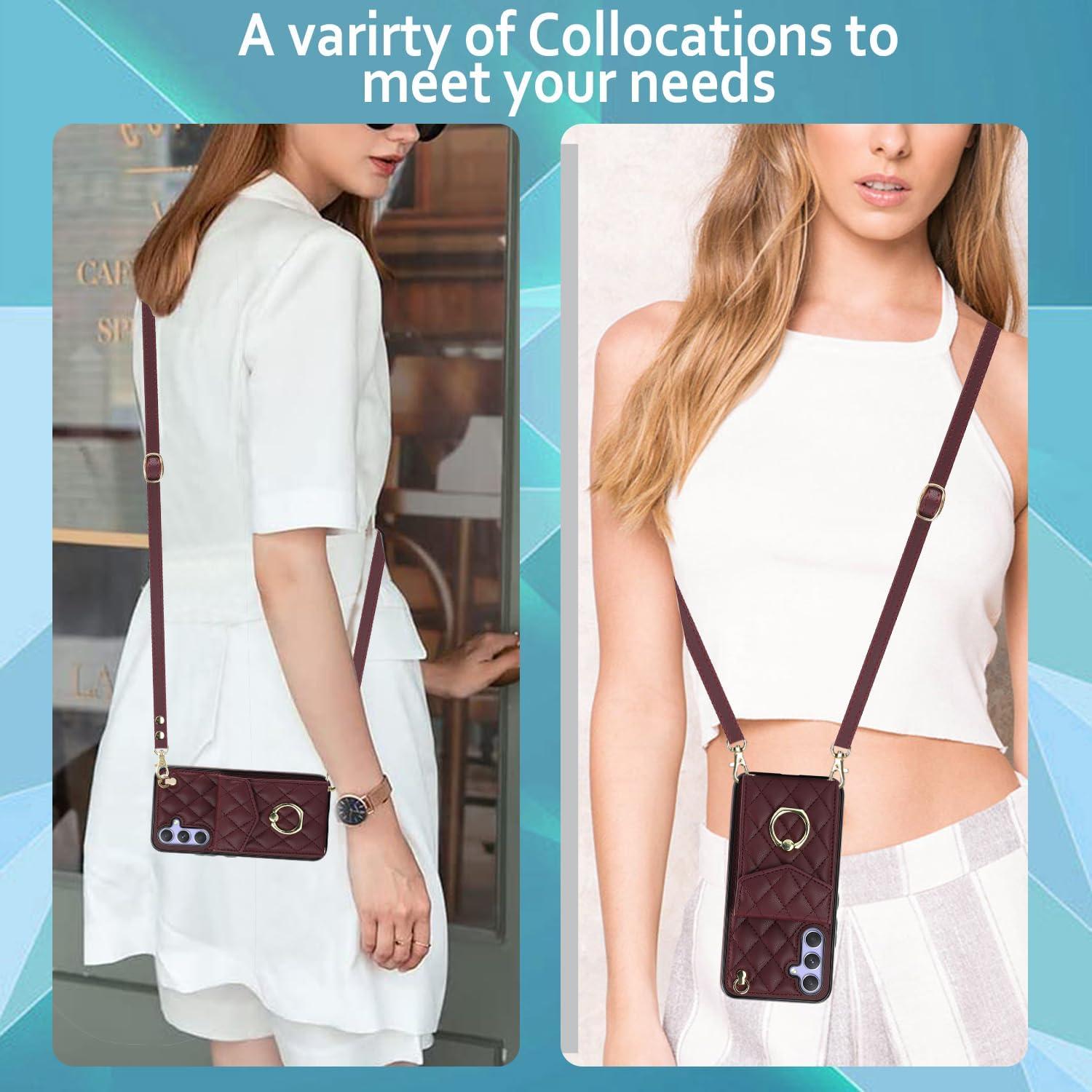 Funda Cartera QLTYPRI para Samsung Galaxy S25 - Rojo Vino