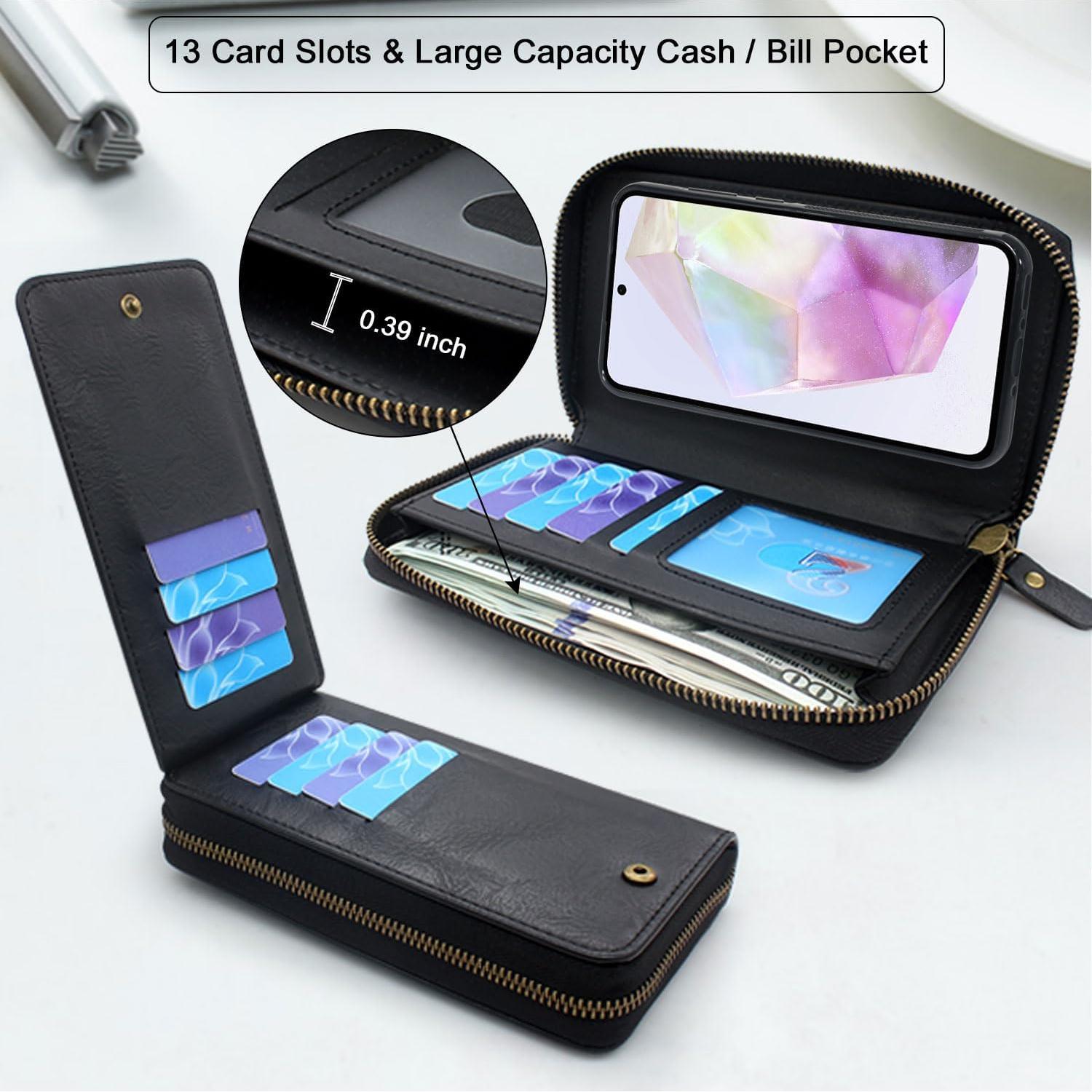 Cartera Lacass para Samsung Galaxy A35 5G - Cuero Magnético, 13 Ranuras