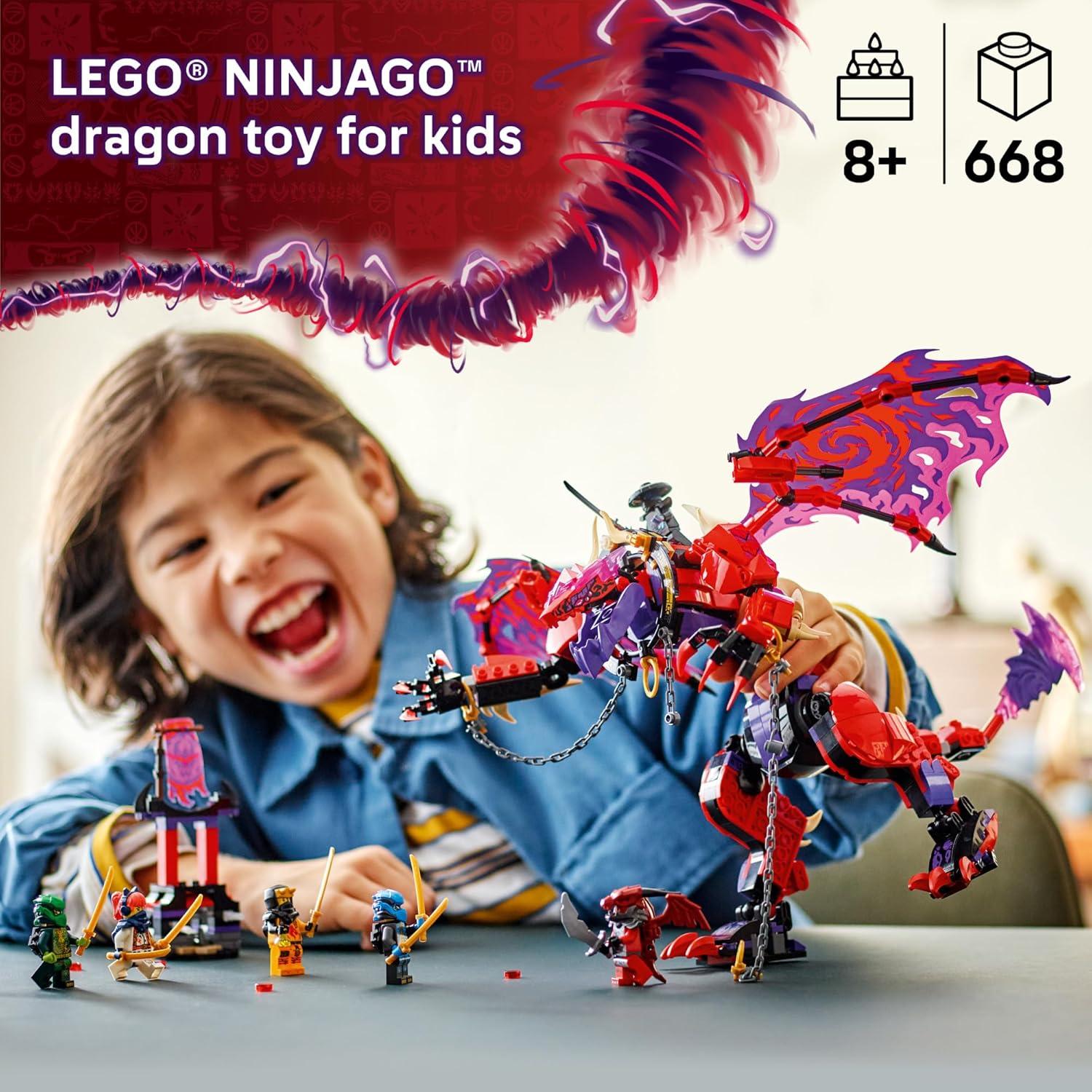LEGO NINJAGO Dragón Thunderfang del Caos 71832 - Juguete 668 Piezas