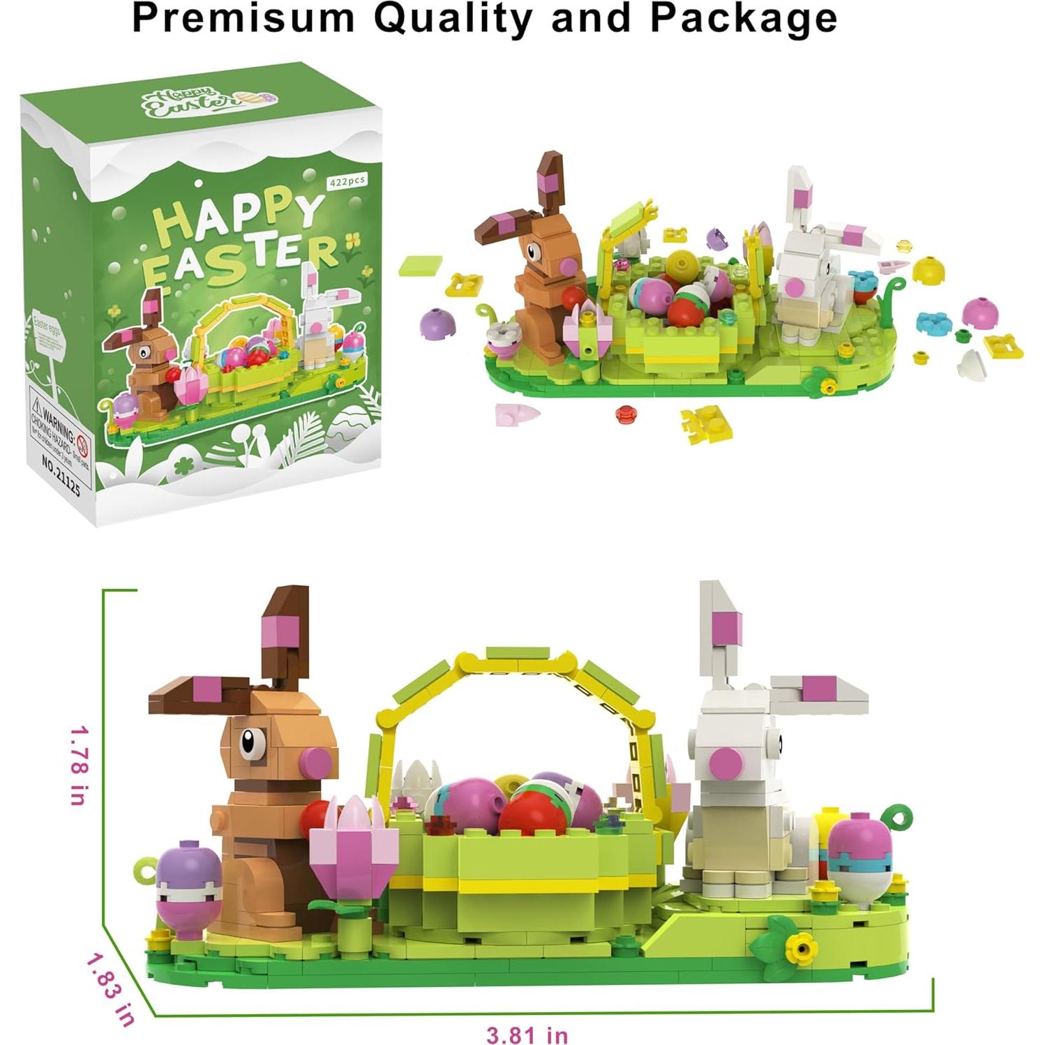 Kit de Construcción Conejo de Pascua Alagoo 422 Piezas
