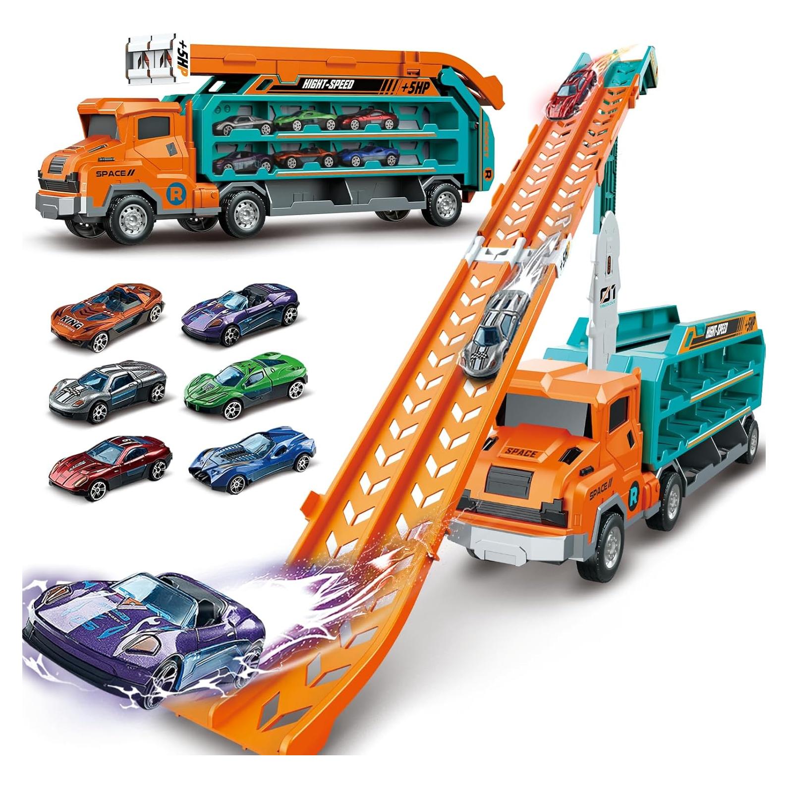 Camión Transportador de Autos ShyLizard con Pista 85 cm
