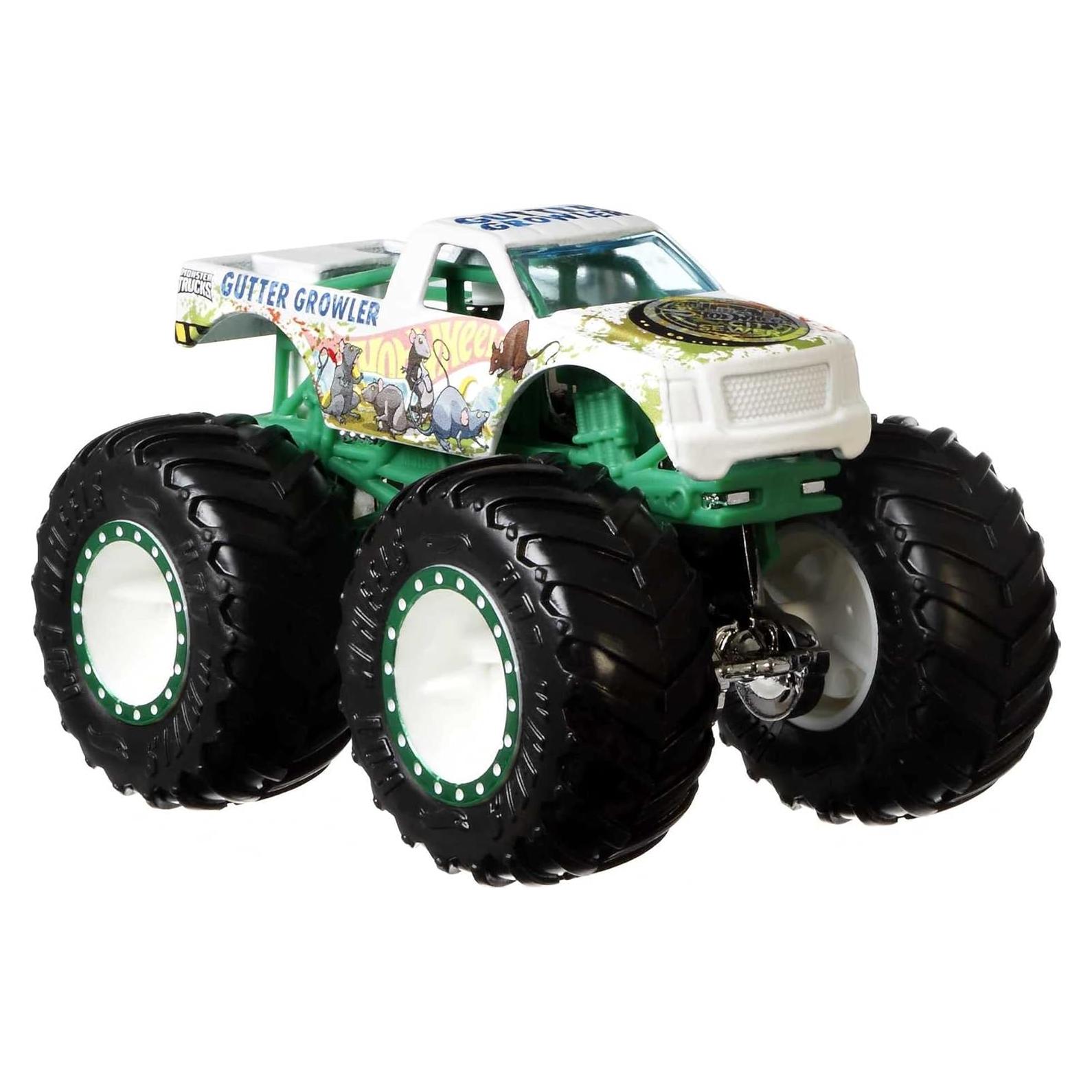 Paquete de 4 Hot Wheels Monster Trucks 1:64 Ruedas Gigantes