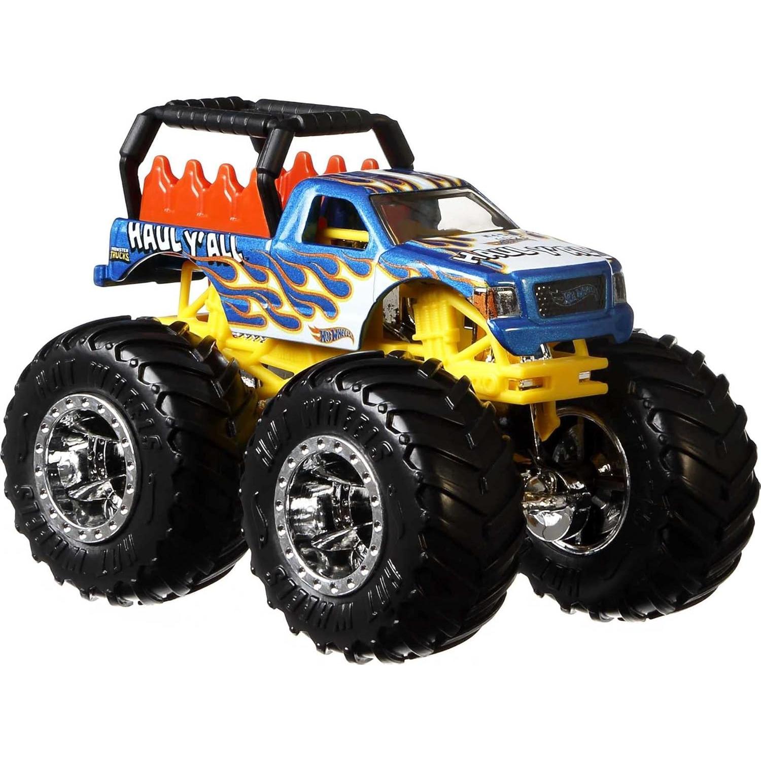 Paquete de 4 Hot Wheels Monster Trucks 1:64 Ruedas Gigantes