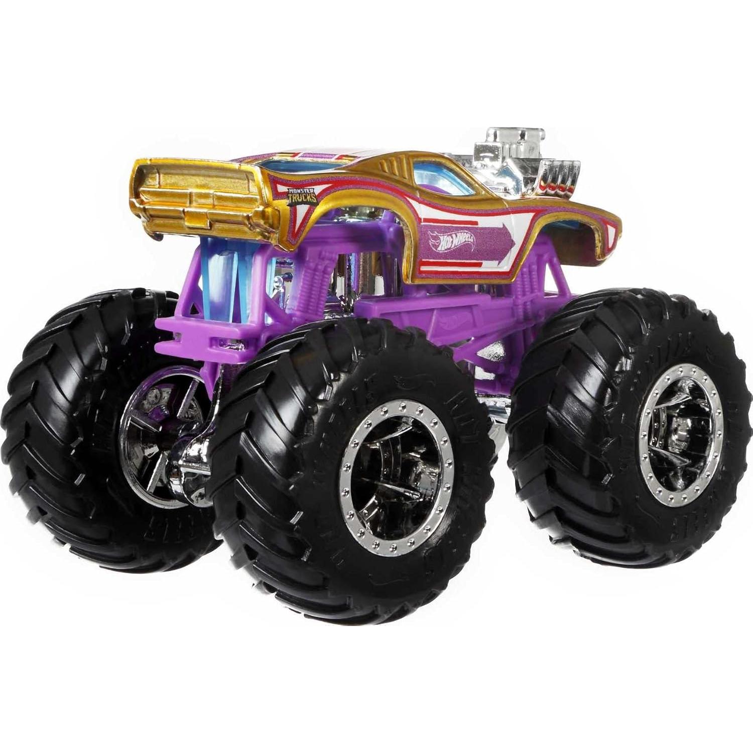 Paquete de 4 Hot Wheels Monster Trucks 1:64 Ruedas Gigantes