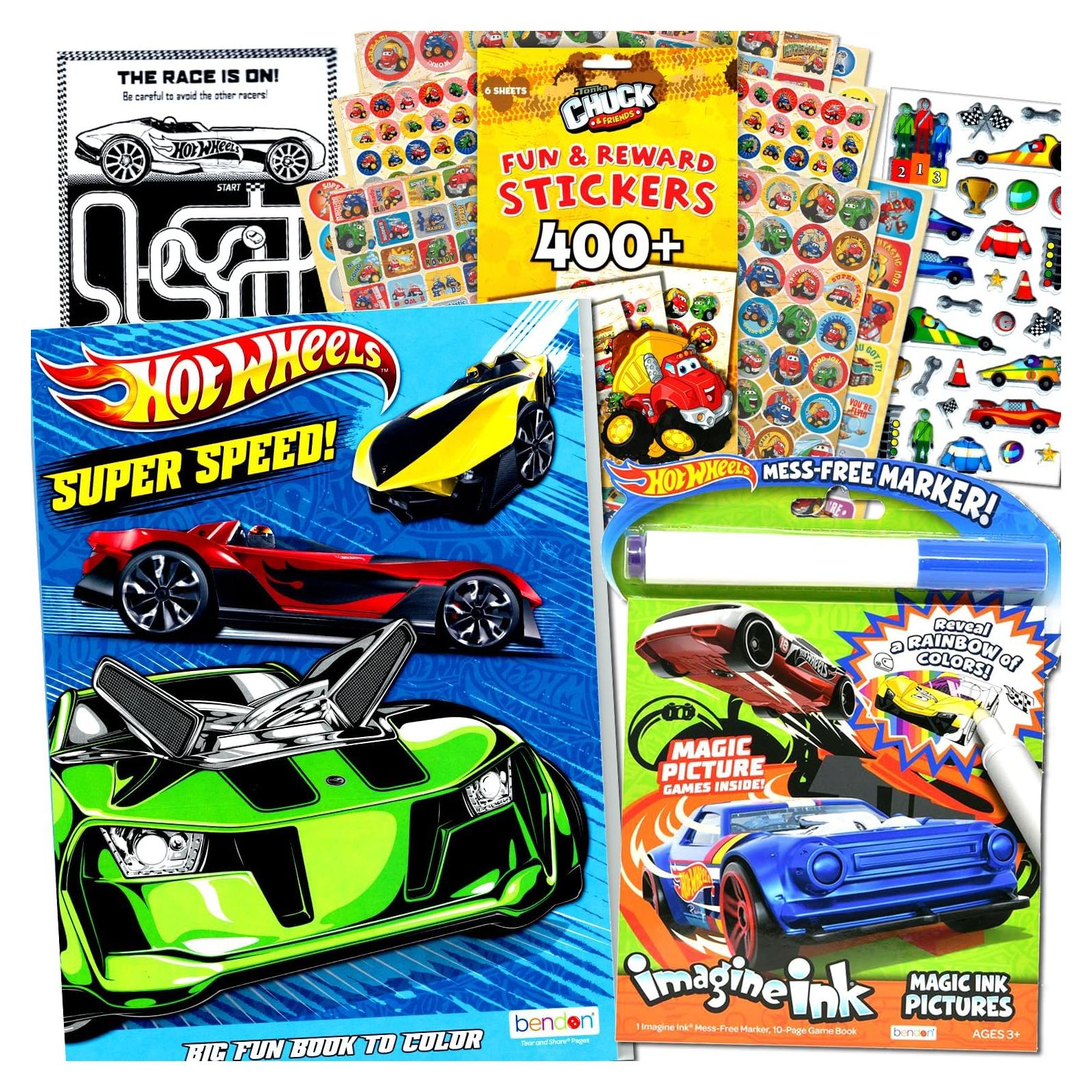 Conjunto de Libros para Colorear Hot Wheels - 4 a 8 años