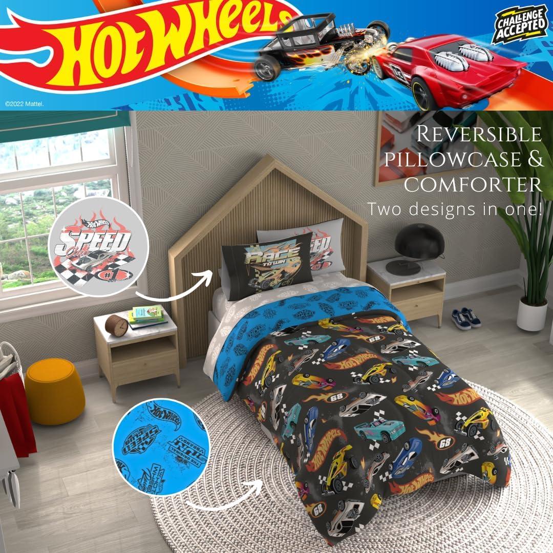 Juego de Ropa de Cama Hot Wheels Franco 5 Piezas Individual