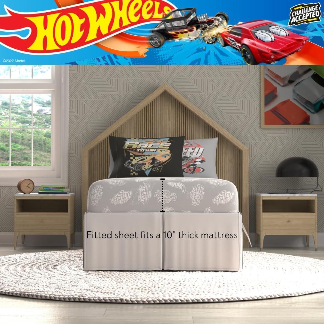Juego de Ropa de Cama Hot Wheels Franco 5 Piezas Individual