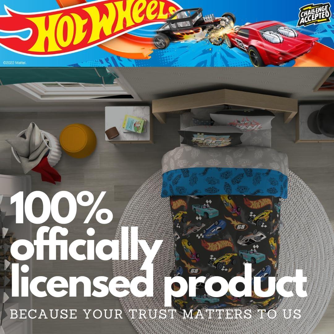 Juego de Ropa de Cama Hot Wheels Franco 5 Piezas Individual