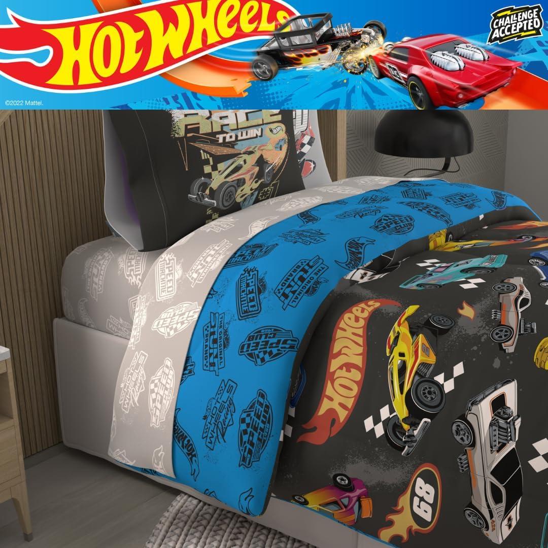 Juego de Ropa de Cama Hot Wheels Franco 5 Piezas Individual