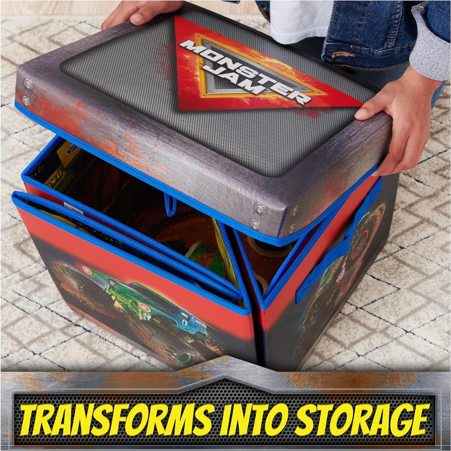 Ultimate Arena Playmat & Storage with 2 Exclusive Monster Trucks, 1:64 Scale, 20 Accessories, Kids Toys for Boys and Girls Ages 4 and Up