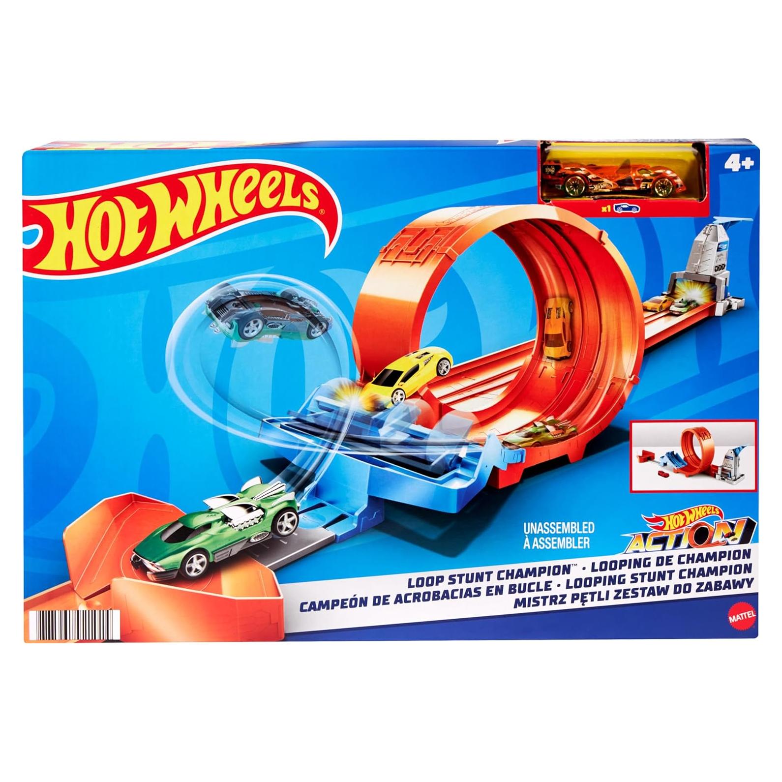 Pista de Autos Hot Wheels Loop Stunt Champion con Lanzador