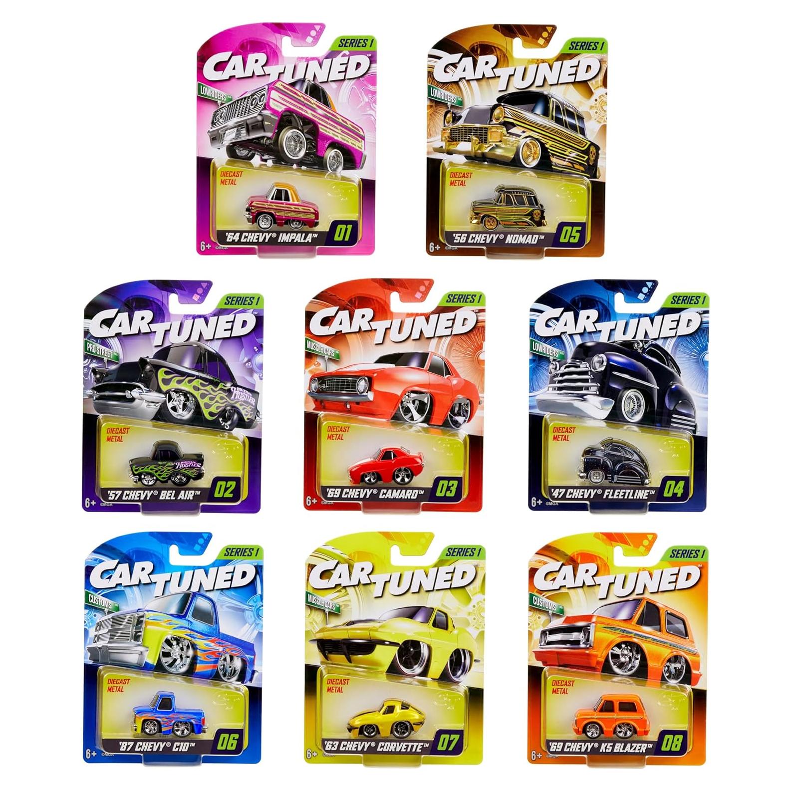 CarTuned Diecast Serie 1 Paquete 8 Vehículos 6+ Años